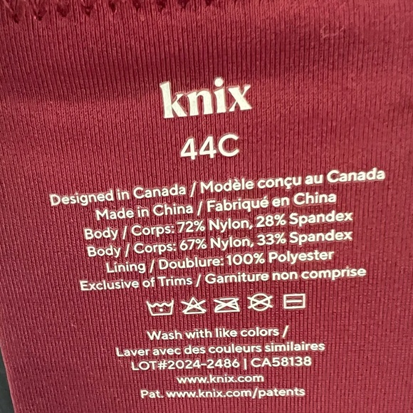 Knix Deep Red Bra - Picture 5 of 5